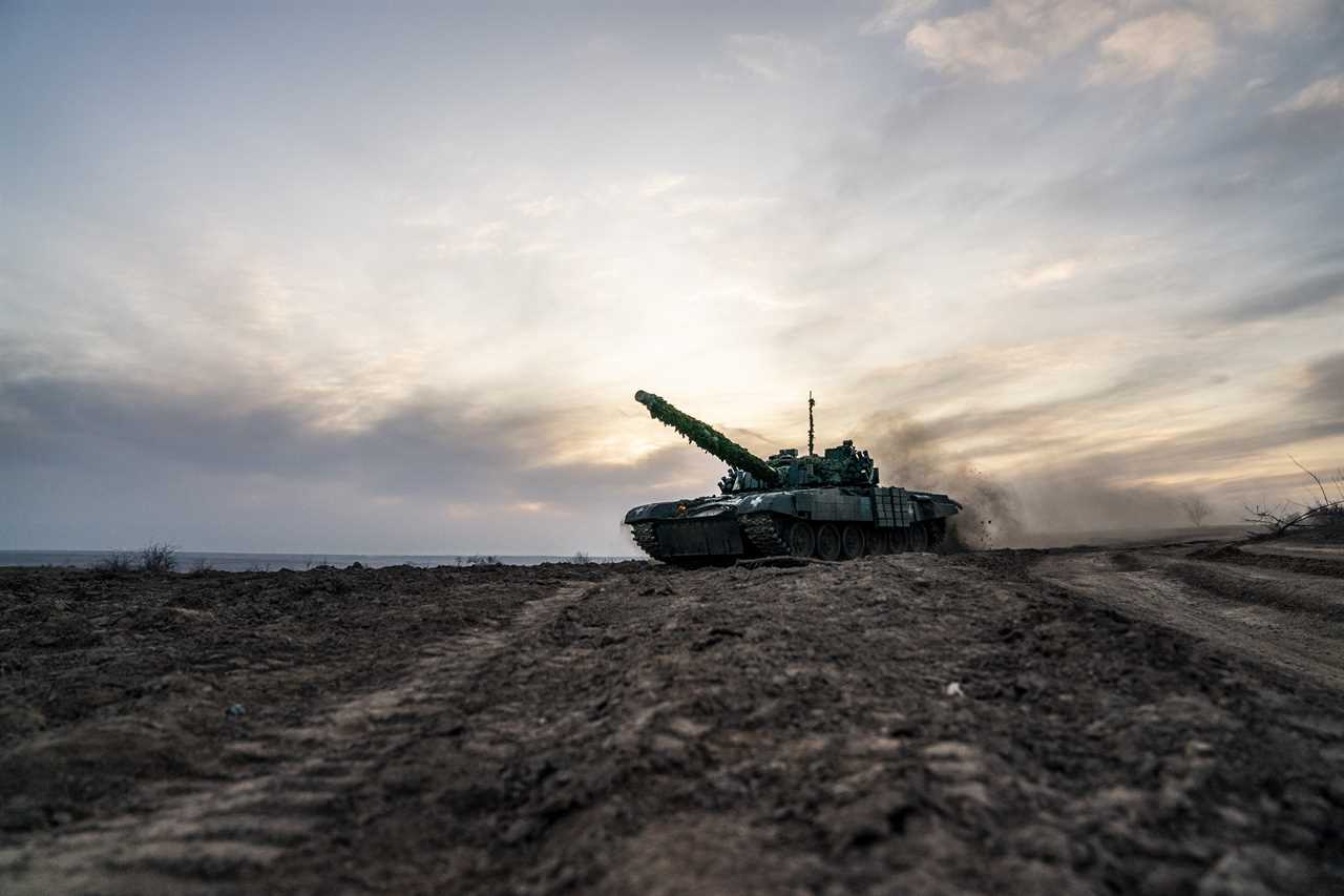 Ukrainian soldiers of a tank unit continue their military mobility to prepare for combat as the Russia-Ukraine war continues after the 2nd year anniversary in Donetsk Oblast, Ukraine on March 01, 2024.