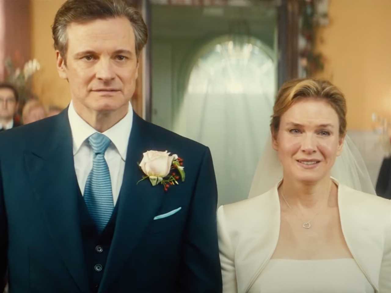 Colin Firth and Renée Zellweger in the end of "Bridget Jones's Baby."