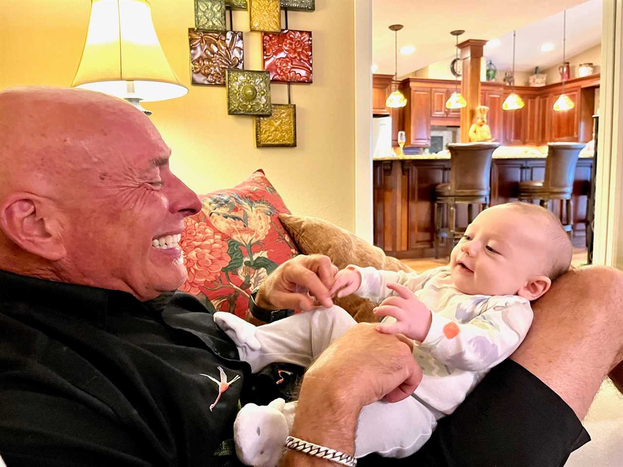 Coryell's husband and grandchild.