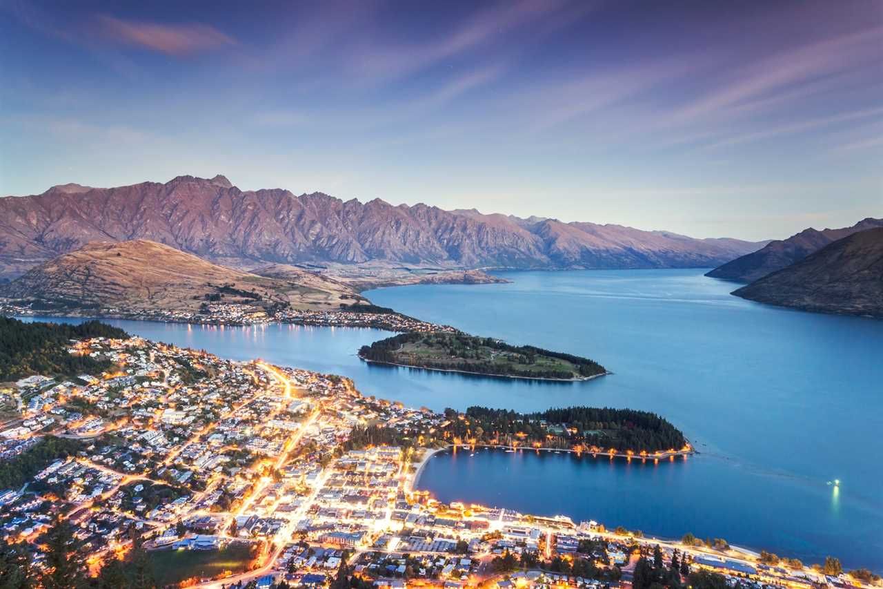 View over Queenstown, New Zealand.