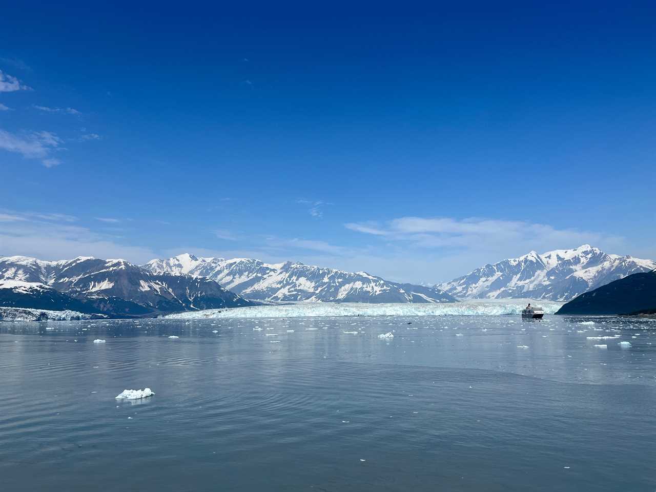 View of glaciers off of Holland America Line 