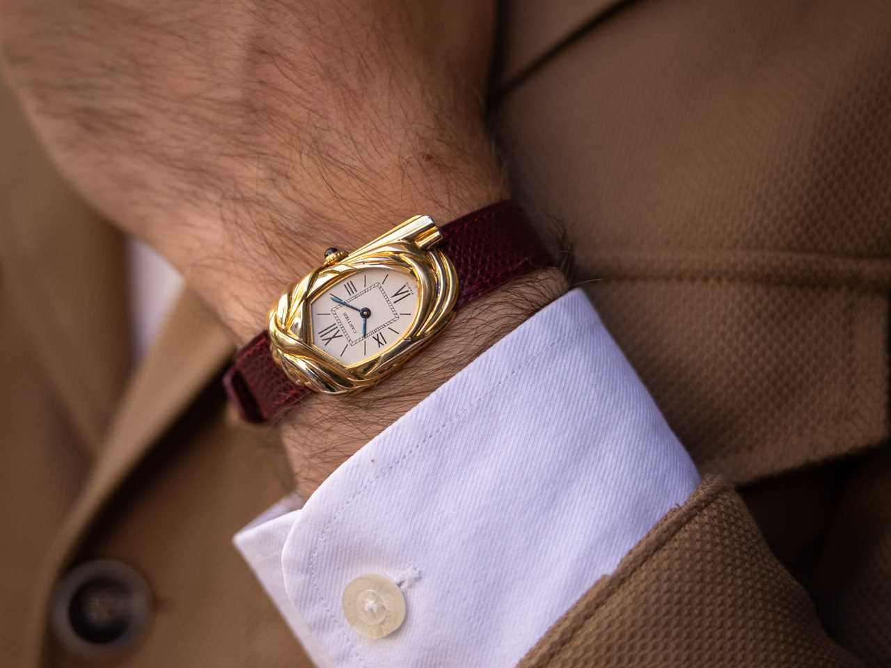 Cartier Cheich watch on a man's wrist