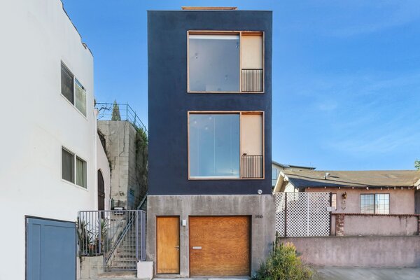 The home sits perched in the heart of Echo Park and comes with a private one-car garage.