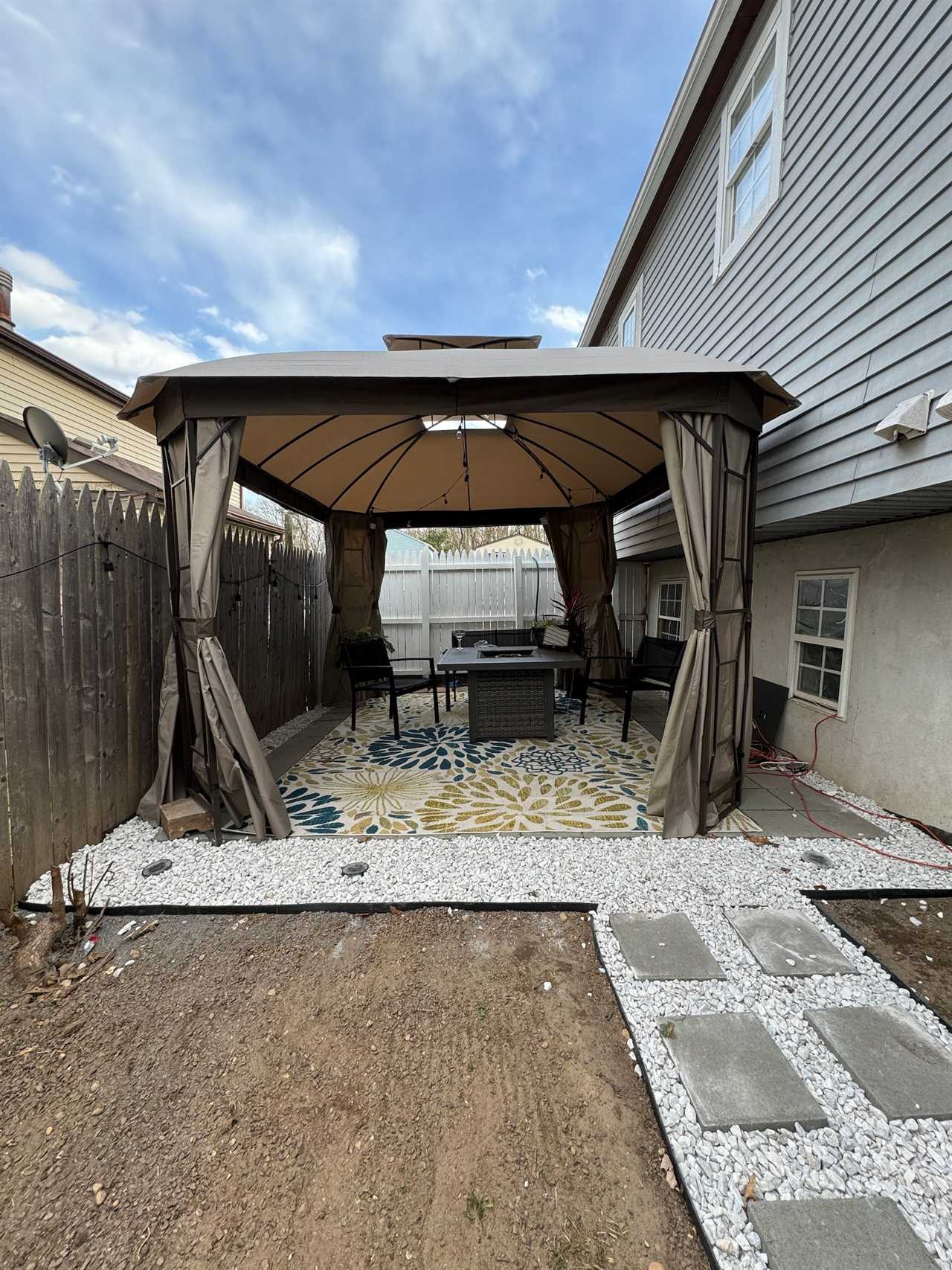 A backyard patio.