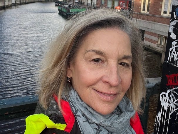 selfie of Jackie Fishman in front of a european canal