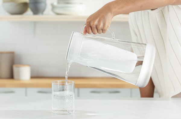 With a design that considers aesthetics as well as ergonomics, the sleek, understated pitcher imbues a tactile handling experience for the user. Plus, the compact, streamlined footprint makes the pitcher easy to tuck away in your refrigerator—although you may not want to.