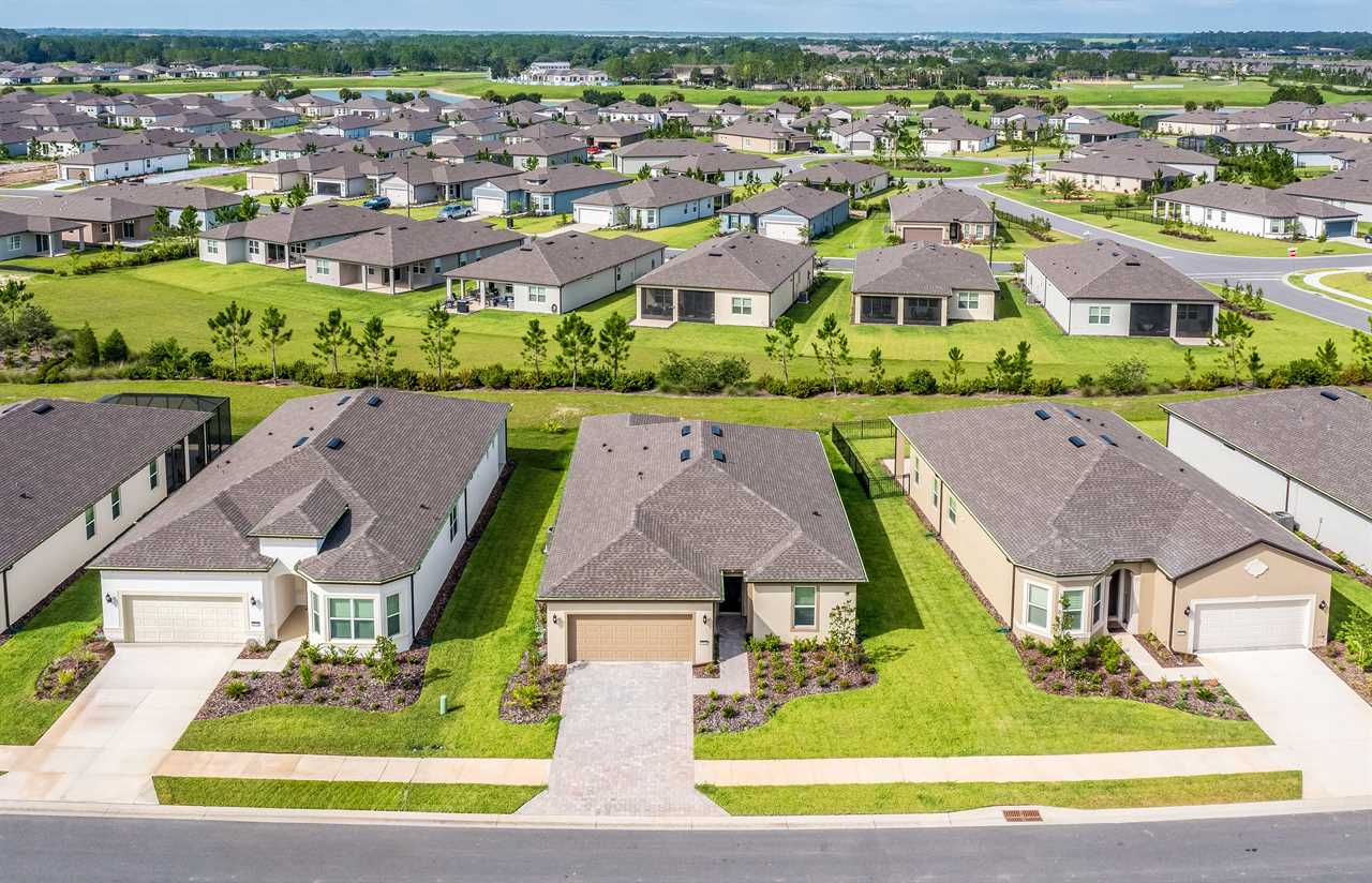 Rows of suburban homes in Ocala, Florida