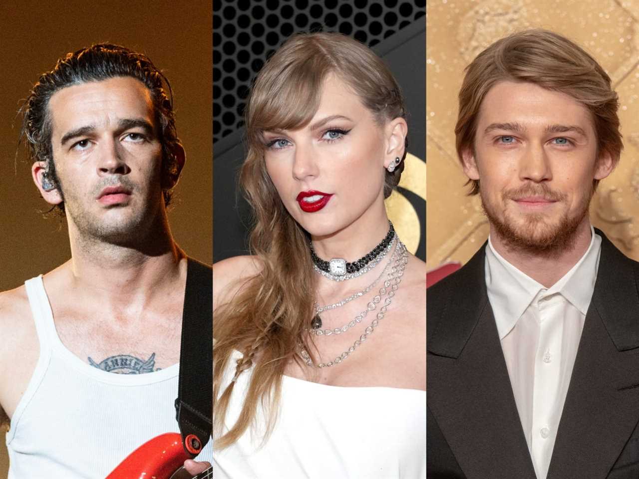 Matty Healy, Taylor Swift and Joe Alwyn.