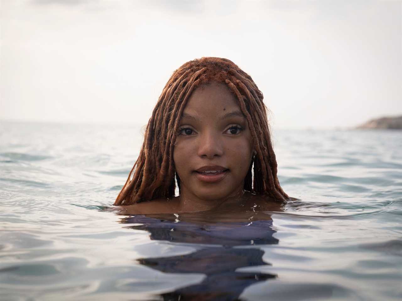 Halle Bailey in the water