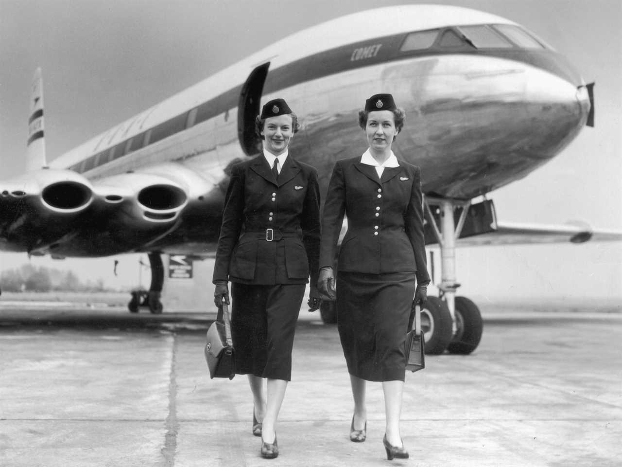 "Air hostesses" circa 1950.