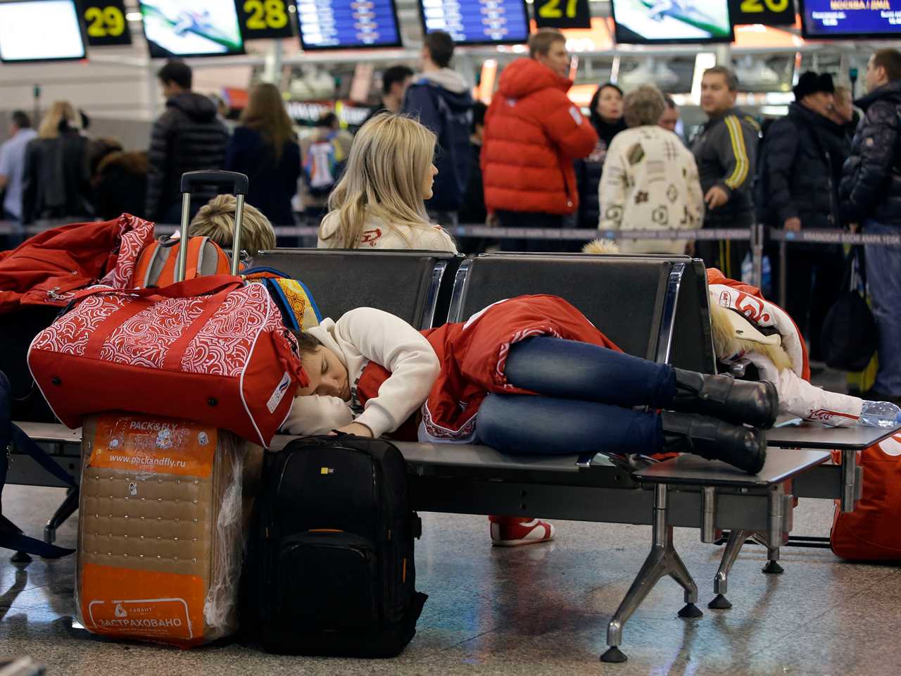 airport sleeping