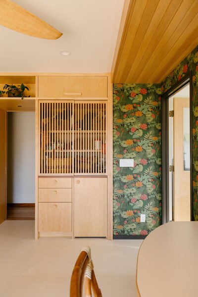 In Heather Thompson and Sam Grady’s renovated kitchen, custom cabinetry includes a hidden filing cabinet for important family papers.