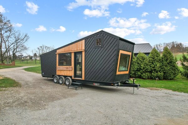 Modern Tiny Living has a lineup of four pre-designed tiny homes. Pictured here, the Catalina is the builder's 238-square-foot luxury model.