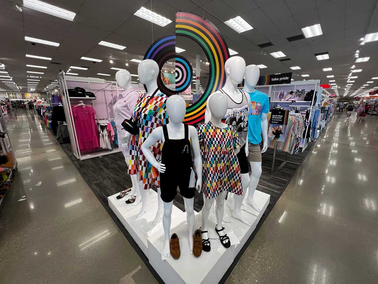 A Pride month display at a Target in Wisconsin