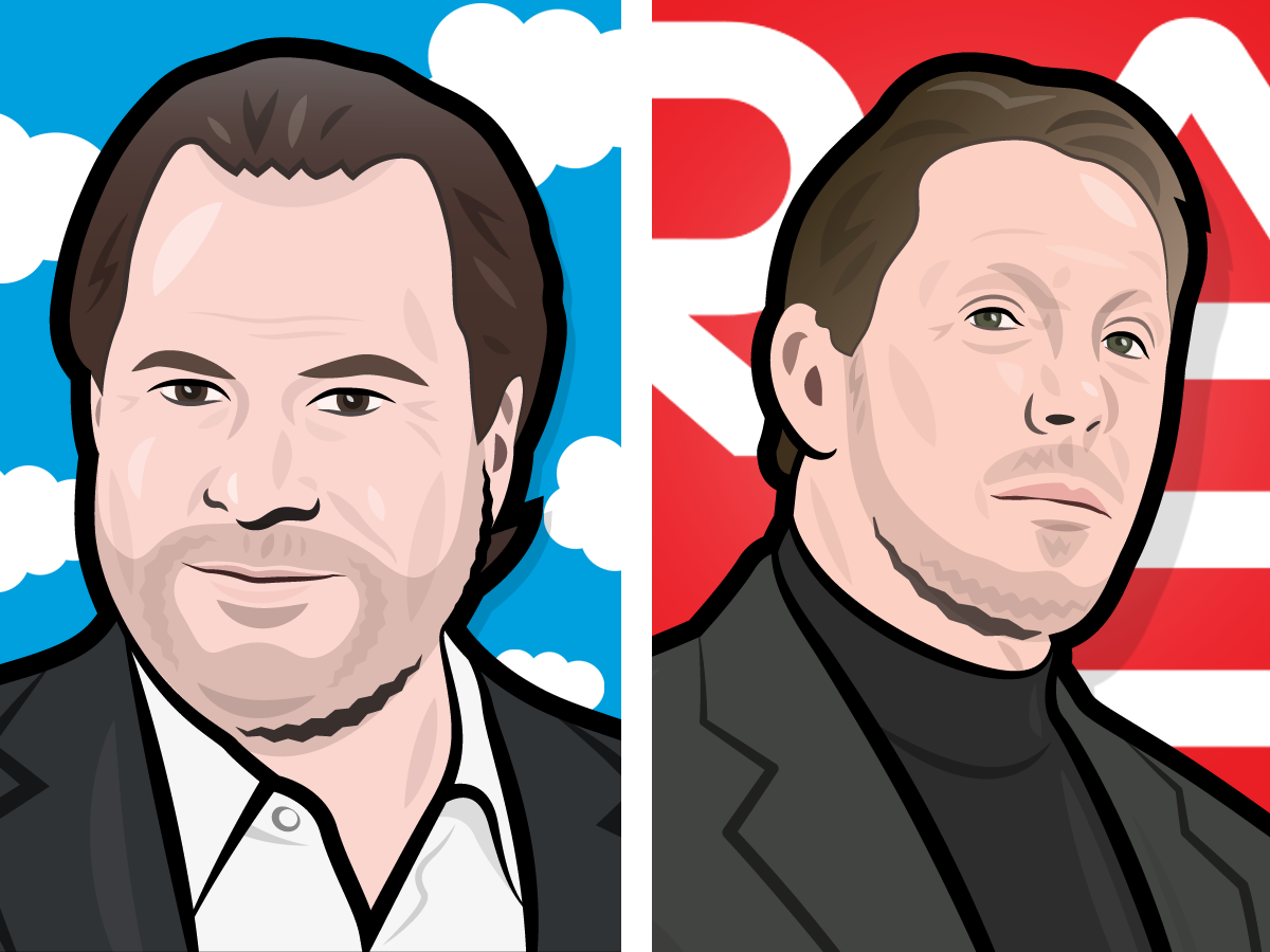 Benioff Salesforce Ellison Oracle