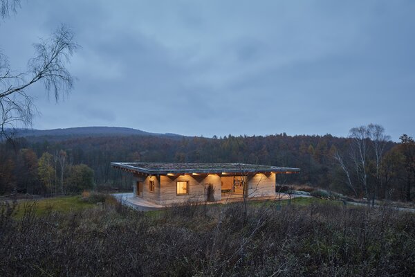 Designed by Atelier Lina Bellovicova, House LO marks the first residential project in the Czech Republic to use hempcrete, a sustainable and fire-and-mold-resistant material.