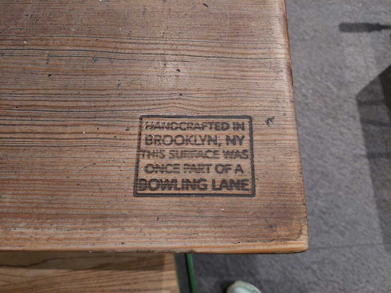 Detail of a table in a Shake Shack restaurant in London