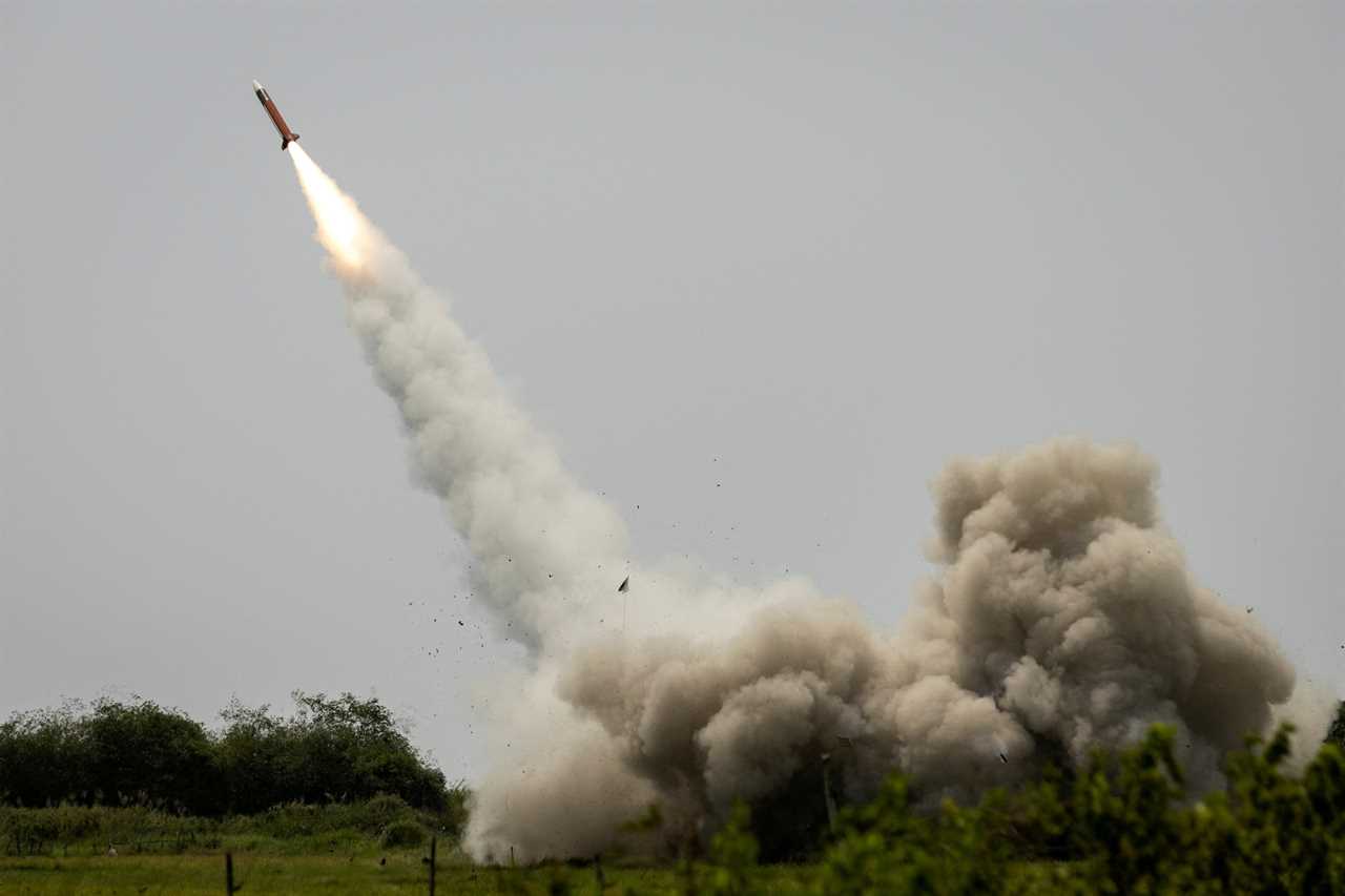 A Patriot air missile system fire-tested at a naval base in San Antonio, Philippines