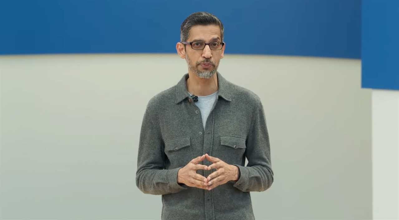 Google i/o event Sundar Pichai