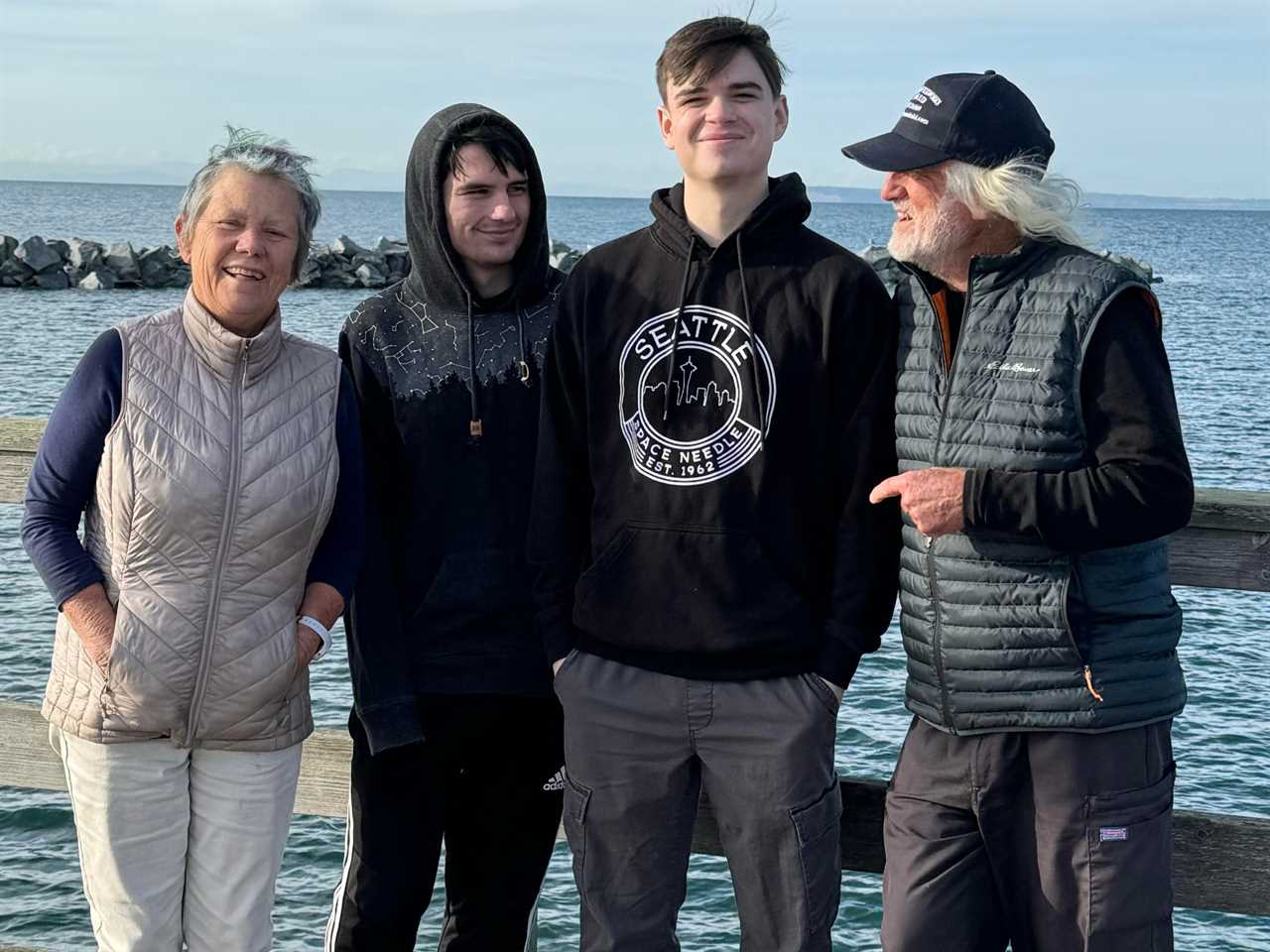 Louisa, Barry, and their grandsons.