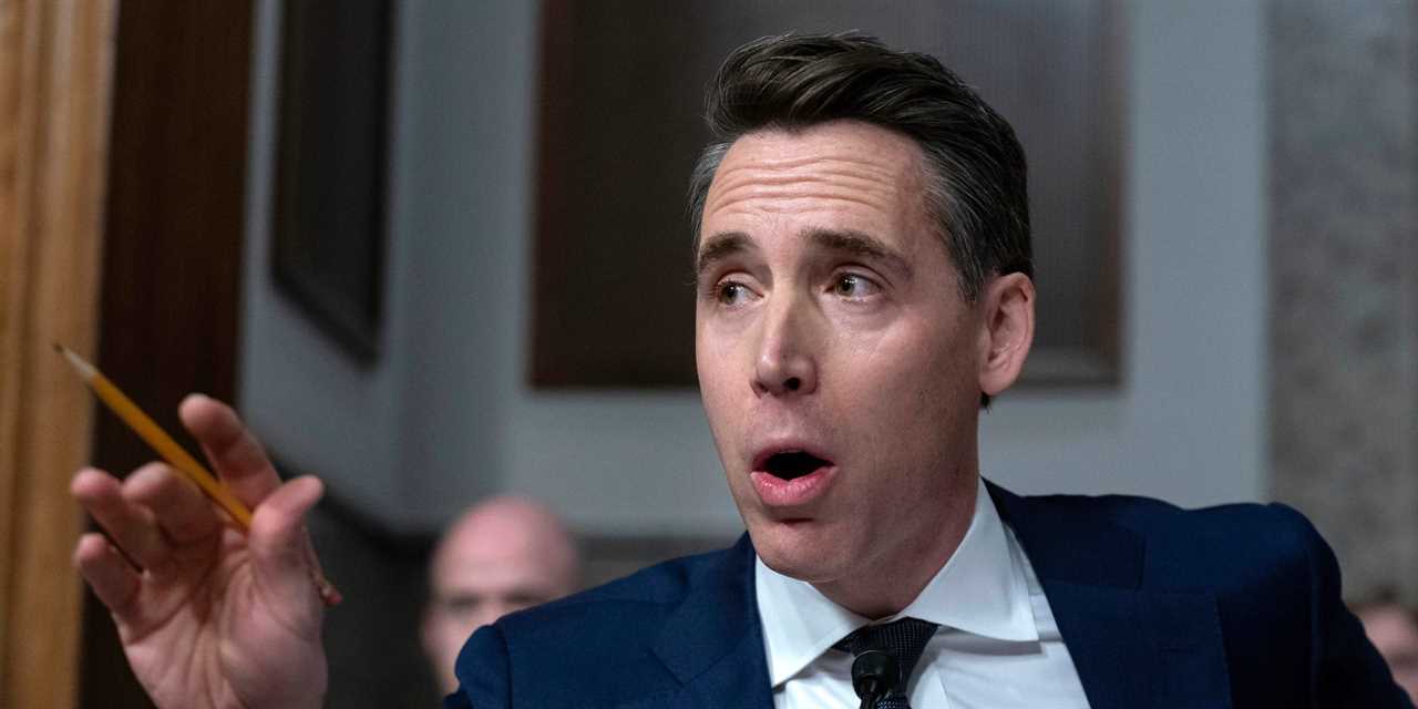 Sen. Josh Hawley at a hearing on Capitol Hill is writing a fourth book