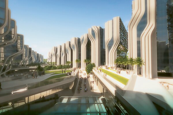 Zaha Hadid, Stone Towers, Cairo, Egypt, 2009