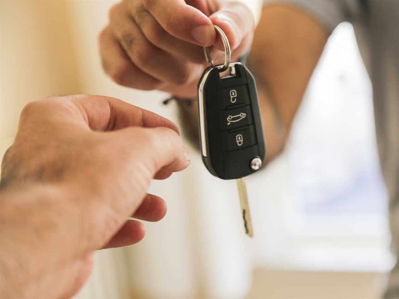 Battery operated car key.