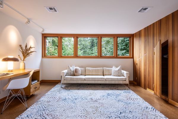 The Dramatic Octagonal Living Room Makes This $5.2M Portland Midcentury
