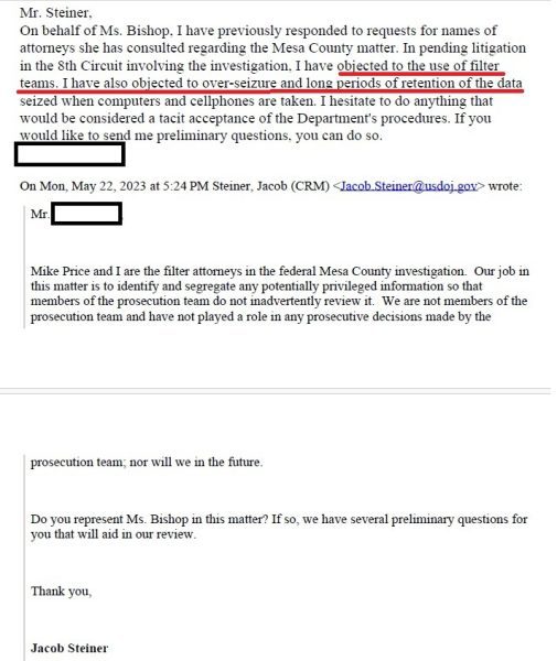 Update: More Evidence Biden DOJ Worked with Colorado Officials Leading Up to Tina Peters’ Imprisonment Which Provides Additional Support for a Trump Pardon