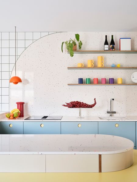 Shades of the ’80s Energize a Family’s Barcelona Flat in the Best Way