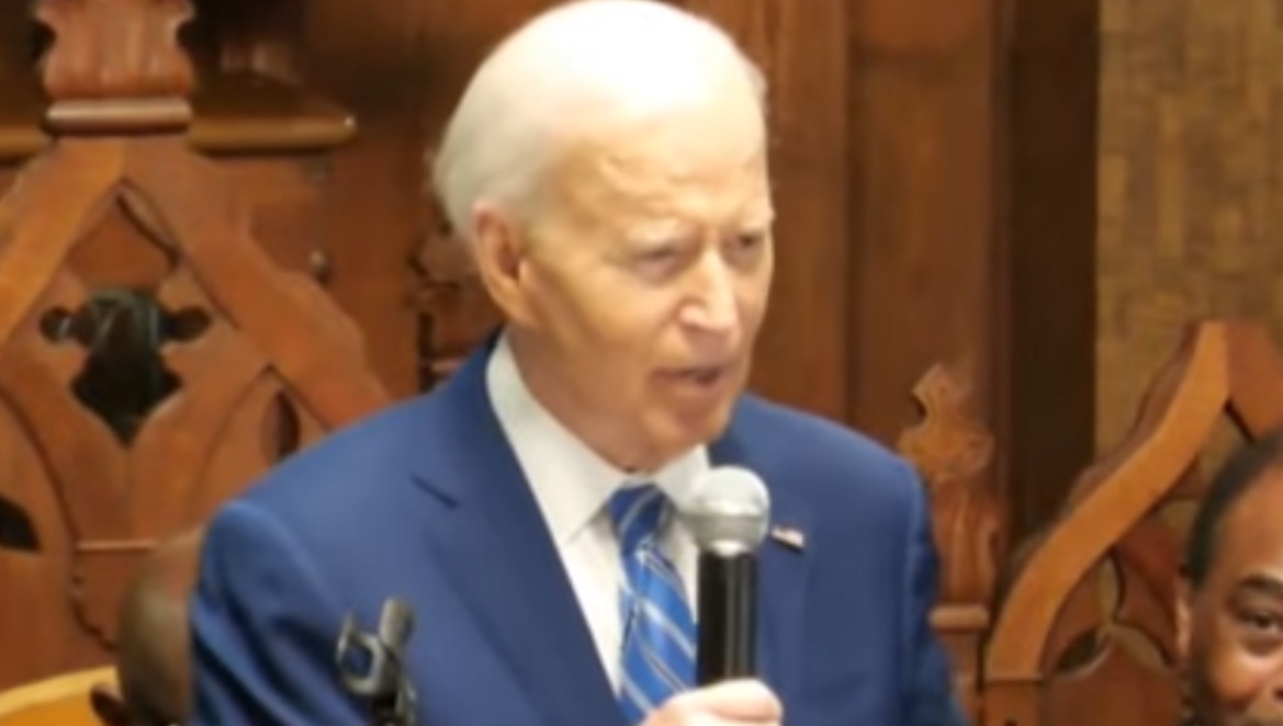 Biden Panders to Blacks, Heavily Slurs, Has Insane Outburst of Anger During Visit to Black Church on Juneteenth (VIDEO)