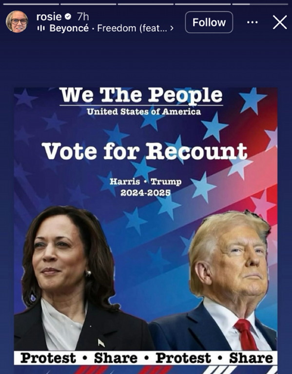 LOL: Deranged Rosie O’Donnell is Demanding a 2024 Recount, Eight Months After the Election