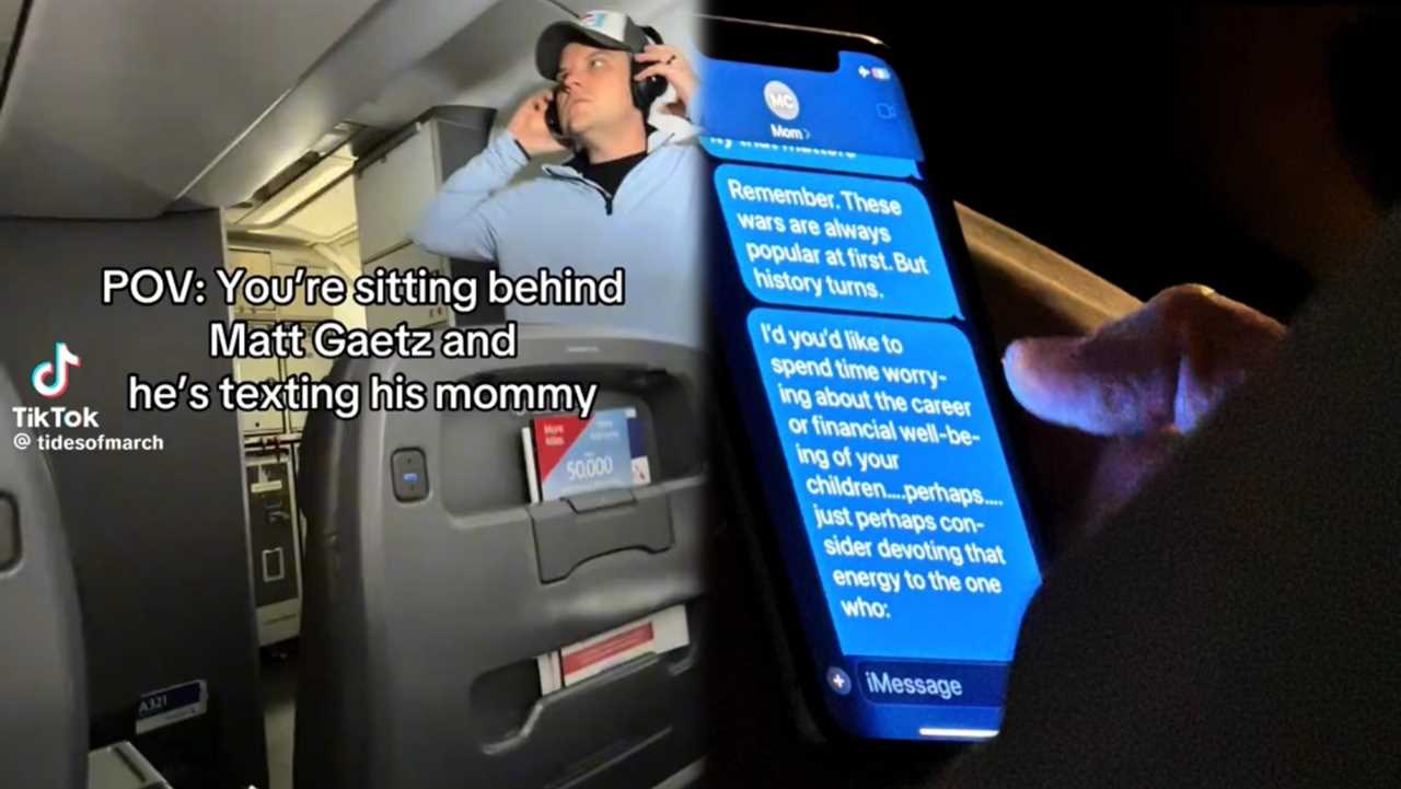 Former Congressman Matt Gaetz Secretly Recorded on Flight — Private Texts to His Mom About Trump, Iran, and Media Gig Leaked