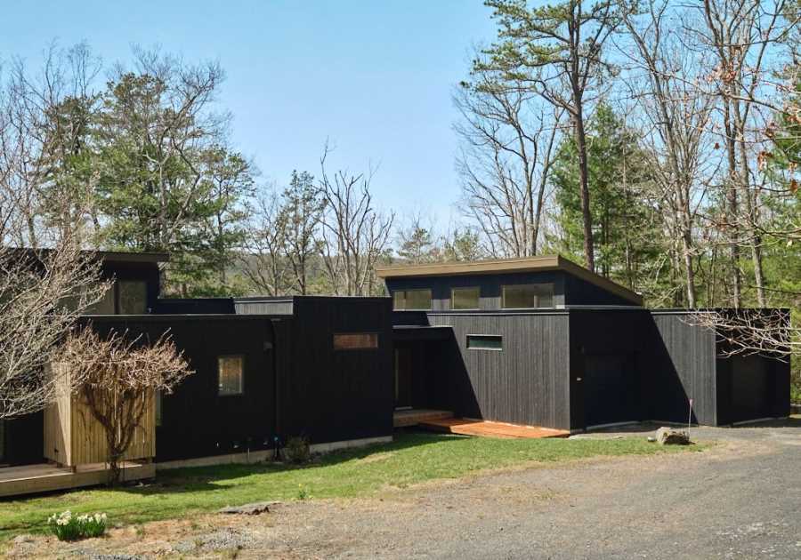 For $900K, You Can Scoop Up a Matte Black Prefab in Upstate New York
