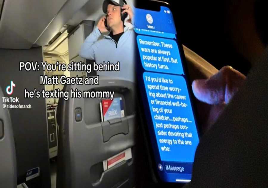 Former Congressman Matt Gaetz Secretly Recorded on Flight — Private Texts to His Mom About Trump, Iran, and Media Gig Leaked