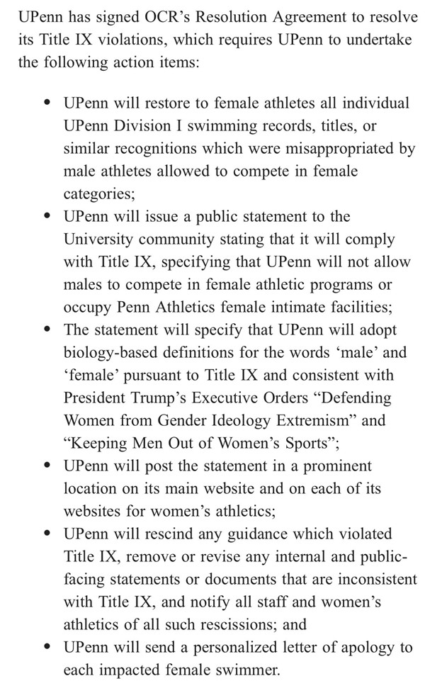 UPenn Surrenders to Trump in Big Win for Women: Will Strip Trans Swimmer Lia Thomas of ALL Records, Award Victories to Females Impacted By His Inclusion, and Much More