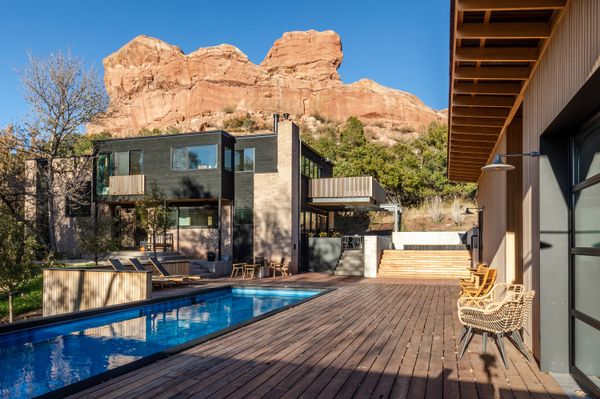 Musician Nathaniel Rateliff and his fiancé Taylor McFadden renovated this 4,000-square-foot home, which sprawls across 5 acres in Littleton, Colorado.