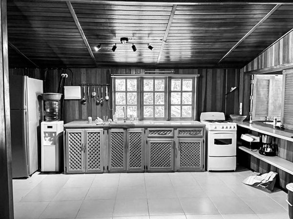 The original kitchen didn’t match the rest of the home, so the couple added new cabinet fronts and concrete flooring.