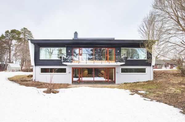 Of Course the Kitchen Matches the Indoor Pool at This Swedish Villa
