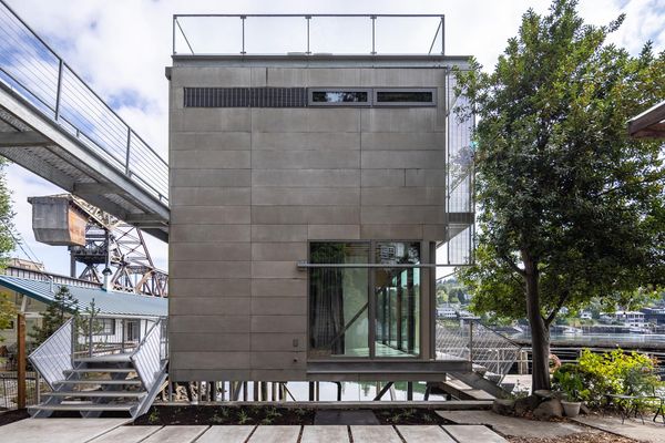 The new house is a two-story, single family home that is quite literally rooted into the ground and should stay there for years to come.