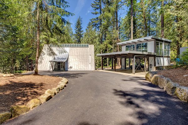 In the Washington Woods, a Striking Steel A-Frame Seeks $1.8M