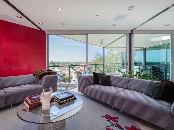 In addition to creating an interesting design, the house's geometry attempts to utilize natural light to contribute to the building's overall energy efficiency.