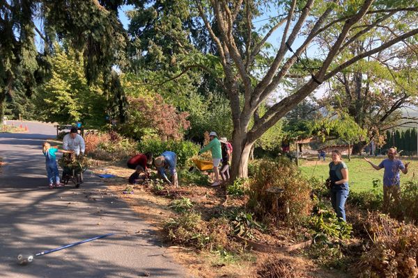 The Green Grove Cohousing Community is located outside of Portland in Forest Grove. It features solar panels, rainwater irrigation, and residents agree to a set of sustainability practices, though they note that they