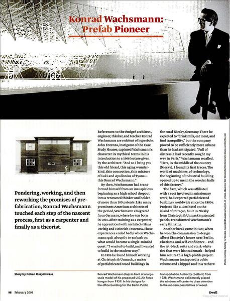 From the Archive: How Konrad Wachsmann Became a Prefab Pioneer