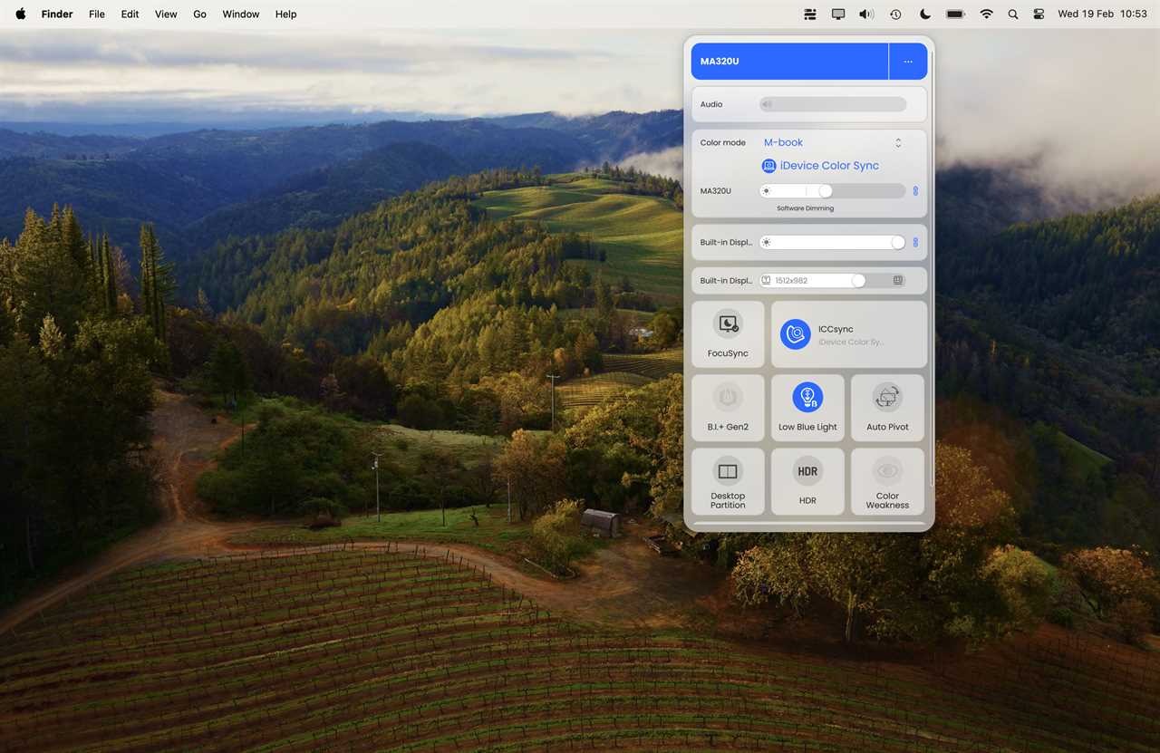 BenQ MA320U pilot app