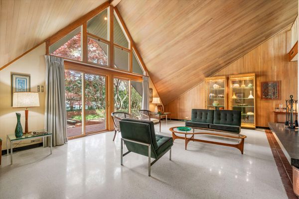 The striking exterior shape informs the equally unique vaulted interiors.