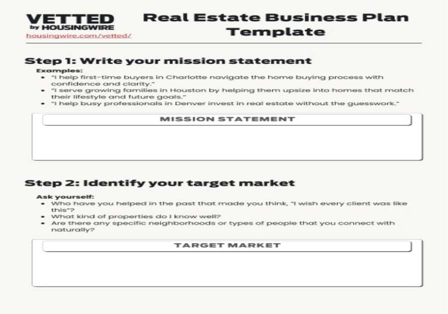 8 steps to creating a real estate business plan (+ free template)