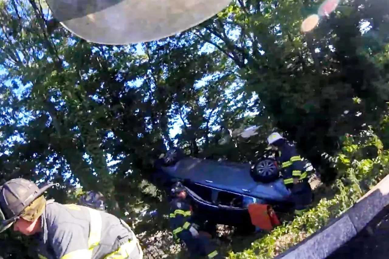 WATCH: Out-of-Control Car FLIES Across Six-Lane Highway in INSANE Footage