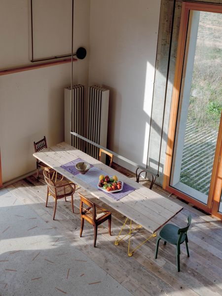 Terra-Cotta Creates a Surprising Terrazzo Floor at This Renovated Italian Barn