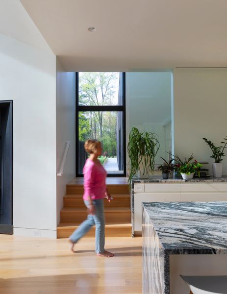The kitchen, by design, is at the center of the 